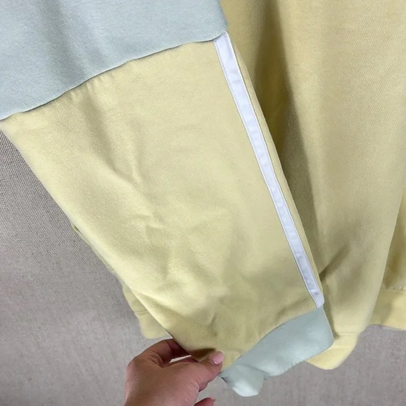 Adidas > Mint and Pastel Yellow Hoodie Oversized Extra Large - Picture 5 of 8